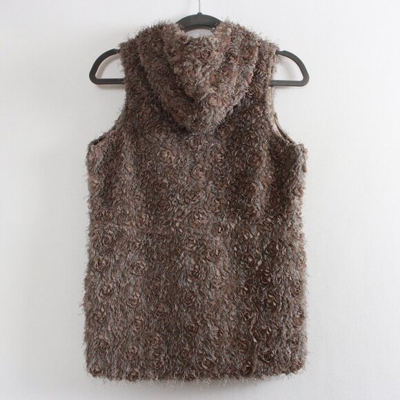 Lady Story 3D-Floral Hooded Vest - Picture 12 of 12